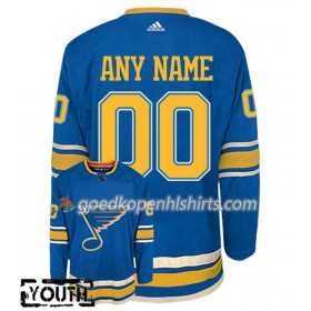 St. Louis Blues Custom Adidas 2018-2019 Alternate Authentic Shirt - Kinderen